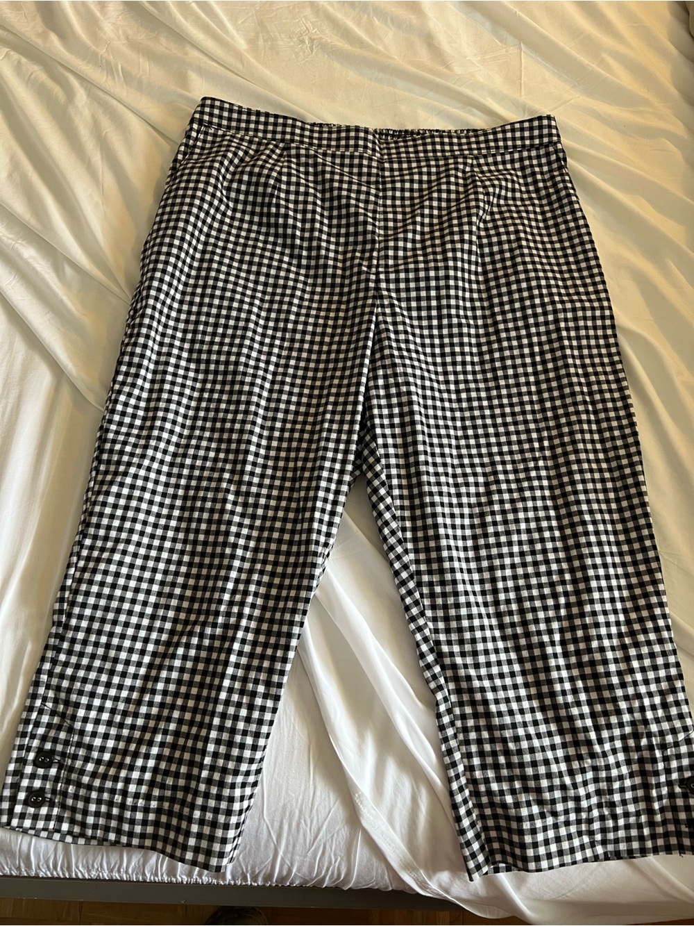 Black & White Gingham Capris